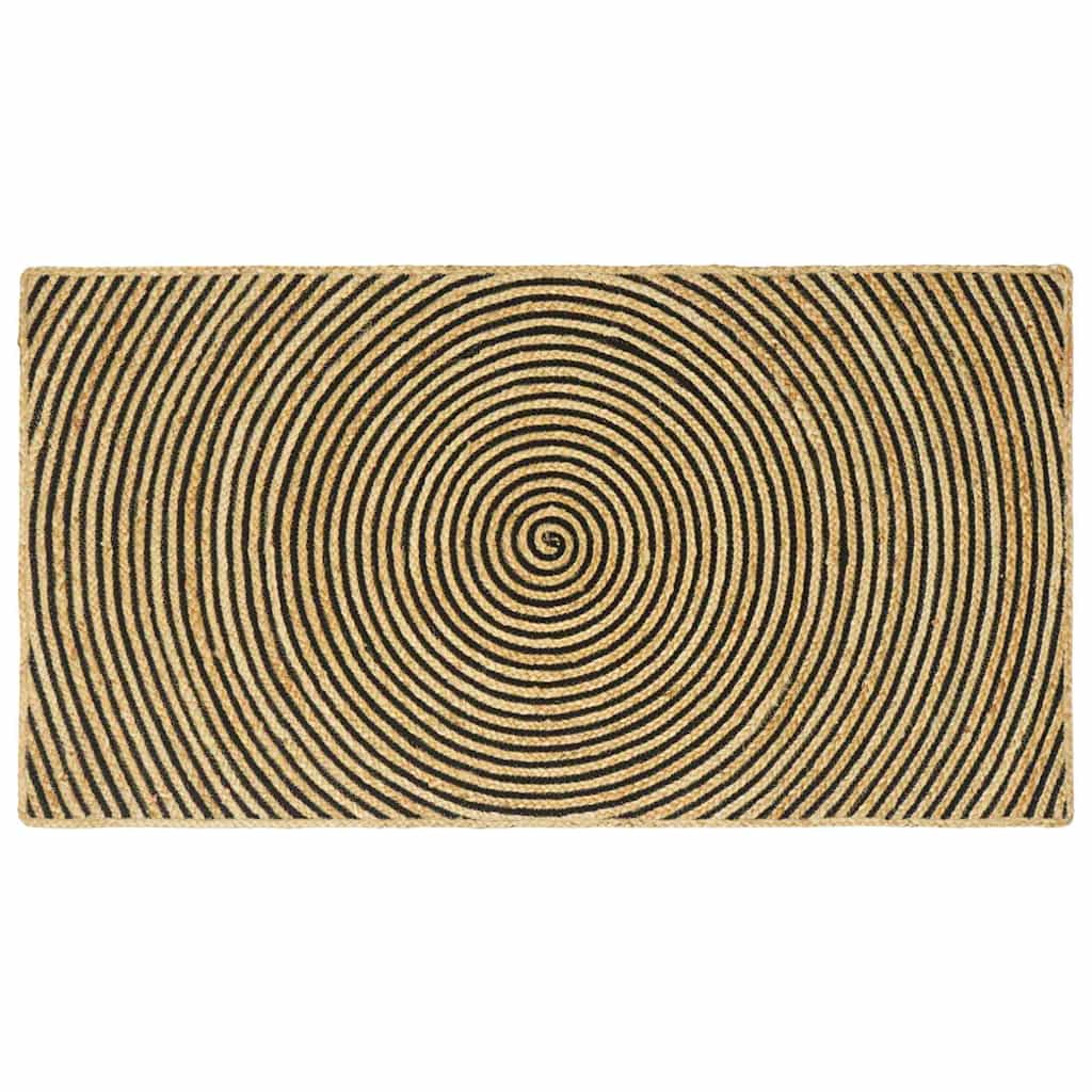 Tappeti per area Nero 100 x 200 cm Juta