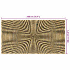 Tappeti per area Nero 100 x 200 cm Juta