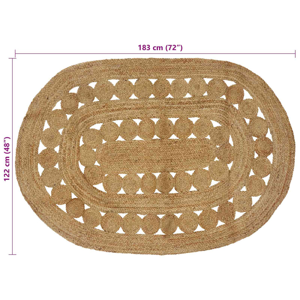 Tappeti per area Naturale 122 x 183 cm Juta