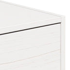 Comodino Bianco 50 x 32,5 x 24 cm Legno di pino massello