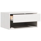 Comodino 2 pcs Bianco 50 x 32,5 x 24 cm Legno di pino massello