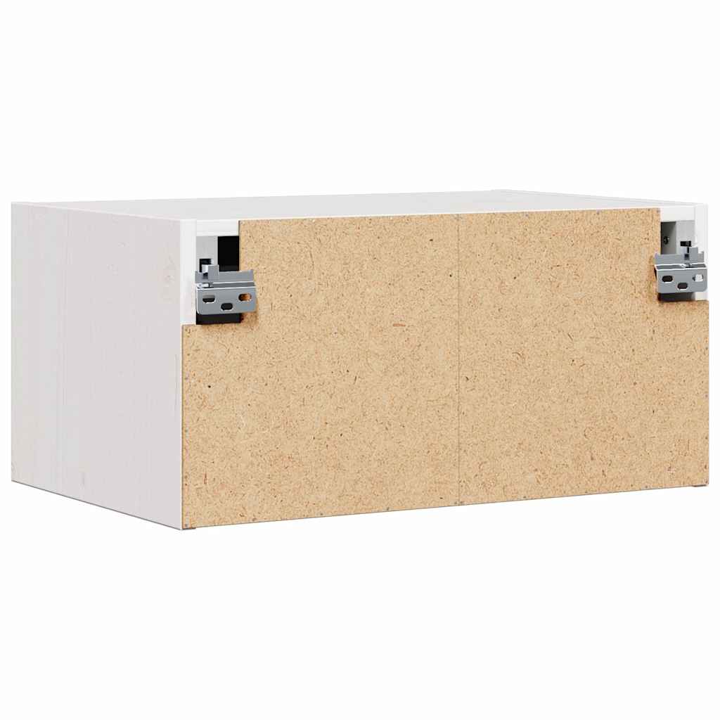 Comodino 2 pcs Bianco 50 x 32,5 x 24 cm Legno di pino massello