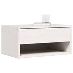 Comodino 2 pcs Bianco 50 x 32,5 x 24 cm Legno di pino massello