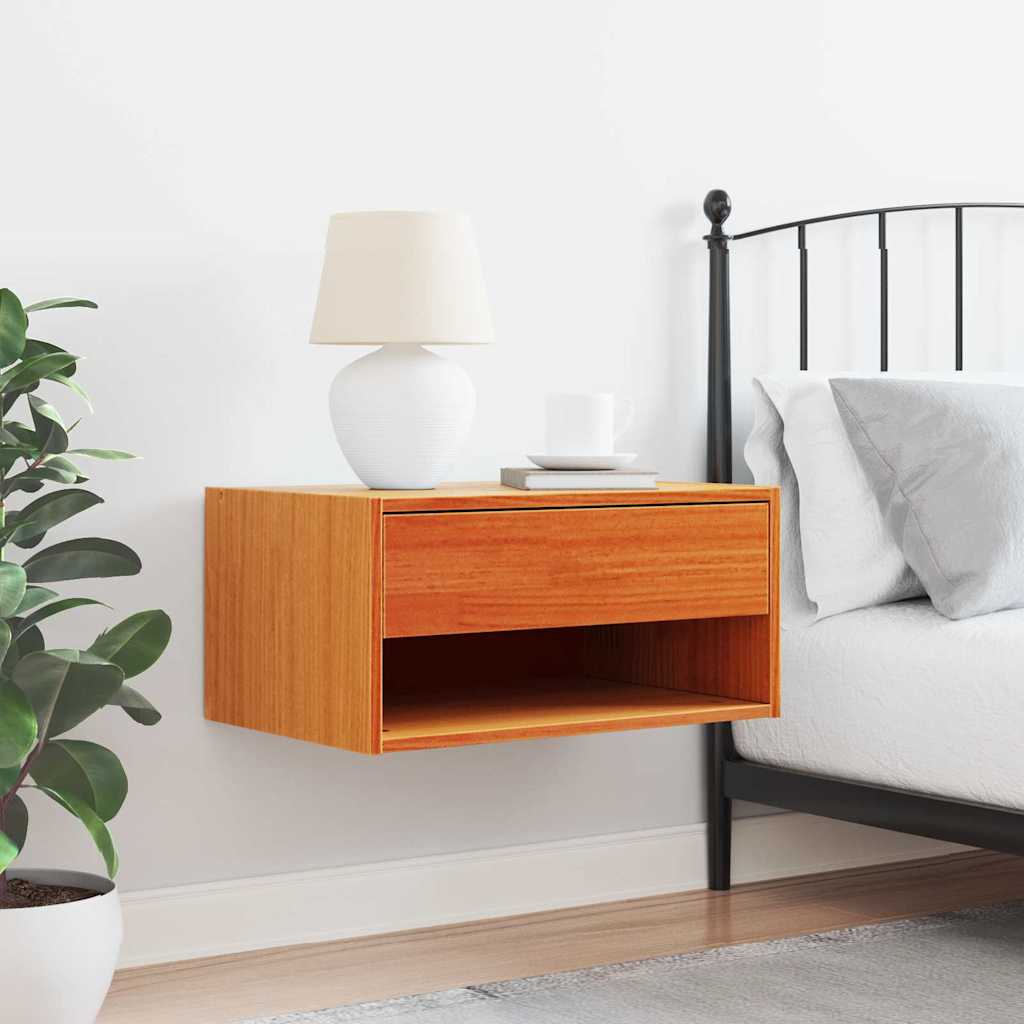 Comodino con cassetto Marrone cerato 50 x 32,5 x 24 cm