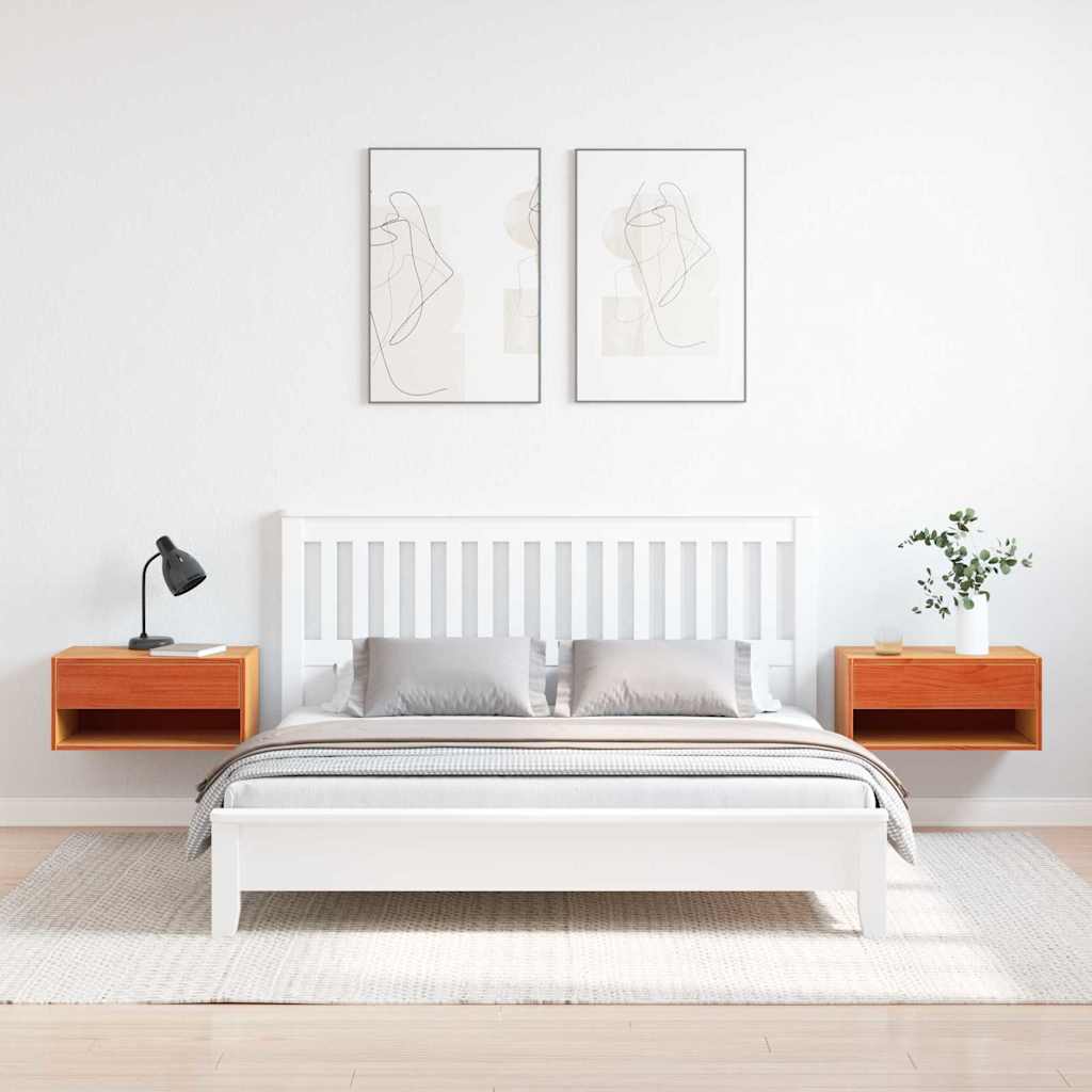 Comodino con cassetto 2 pcs Marrone cerato 50 x 32,5 x 24 cm