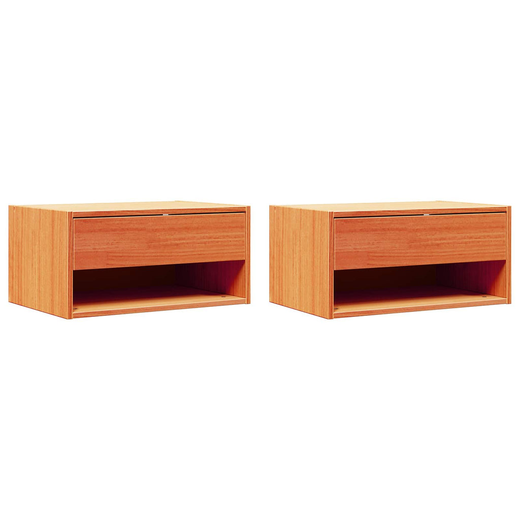Comodino con cassetto 2 pcs Marrone cerato 50 x 32,5 x 24 cm