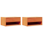 Comodino con cassetto 2 pcs Marrone cerato 50 x 32,5 x 24 cm