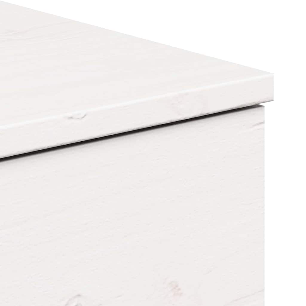 Comodino Bianco 37 x 35 x 18,5 cm Legno di pino massello