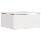Comodino Bianco 37 x 35 x 18,5 cm Legno di pino massello