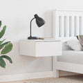 Comodino 2 pcs Bianco 37 x 35 x 18,5 cm Legno di pino massello