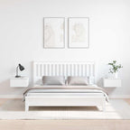 Comodino 2 pcs Bianco 37 x 35 x 18,5 cm Legno di pino massello