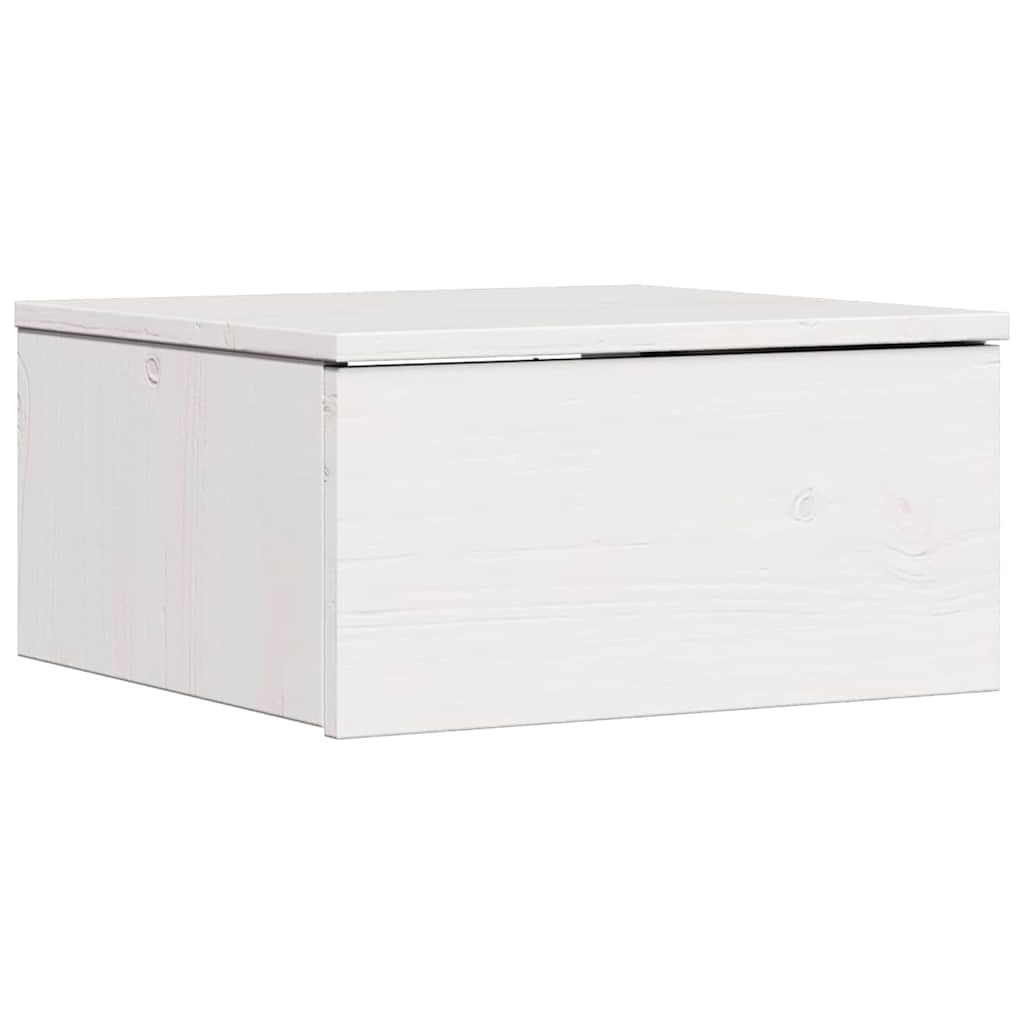 Comodino 2 pcs Bianco 37 x 35 x 18,5 cm Legno di pino massello