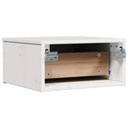 Comodino 2 pcs Bianco 37 x 35 x 18,5 cm Legno di pino massello