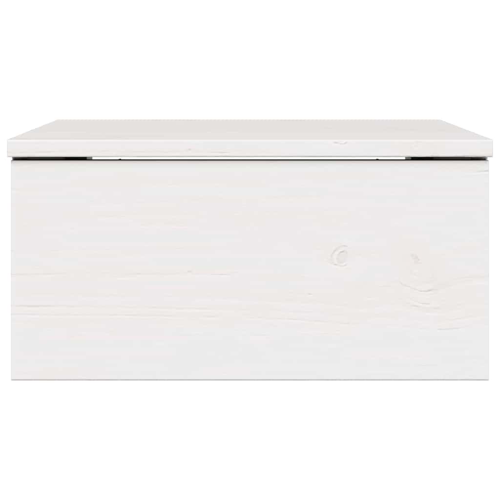 Comodino 2 pcs Bianco 37 x 35 x 18,5 cm Legno di pino massello