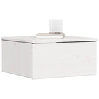 Comodino 2 pcs Bianco 37 x 35 x 18,5 cm Legno di pino massello