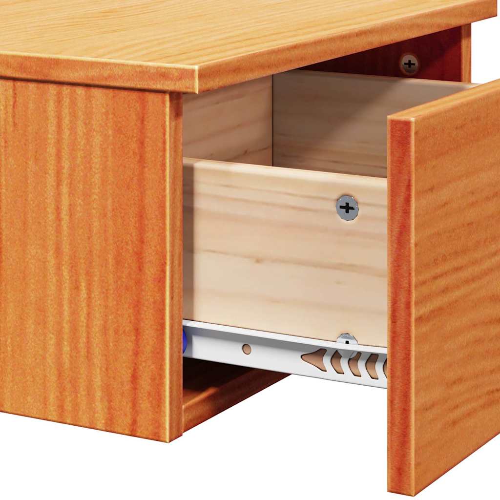 Comodino con cassetto Marrone cerato 37 x 35 x 18,5 cm