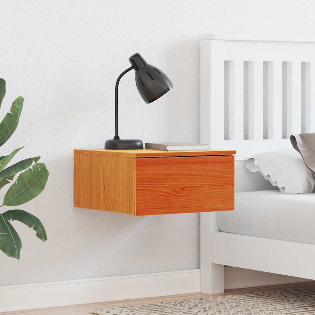 Comodino con cassetto 2 pcs Marrone cerato 37 x 35 x 18,5 cm