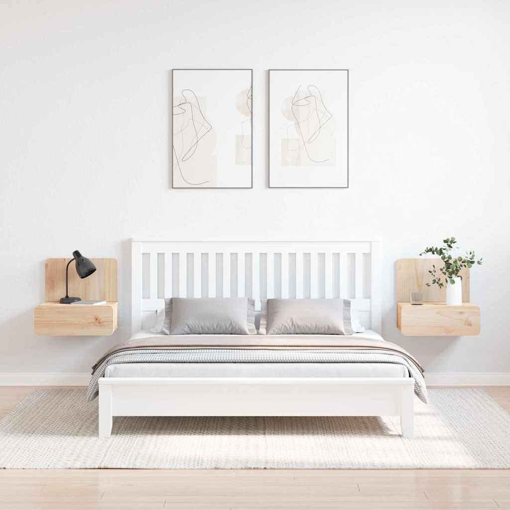 Comodino 2 pcs Marrone 44 x 32,5 x 40 cm Legno di pino massello