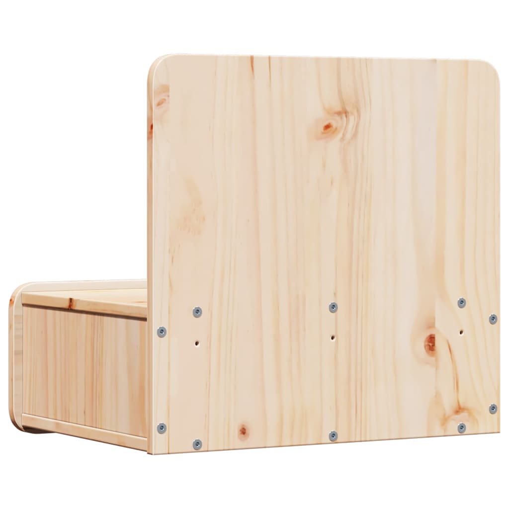 Comodino 2 pcs Marrone 44 x 32,5 x 40 cm Legno di pino massello