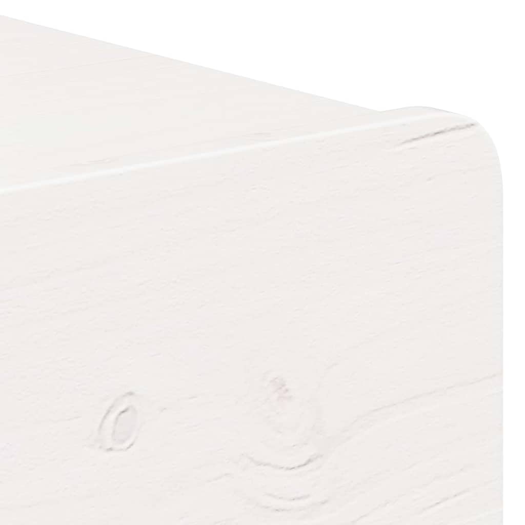Comodino Bianco 44 x 32,5 x 40 cm Legno di pino massello
