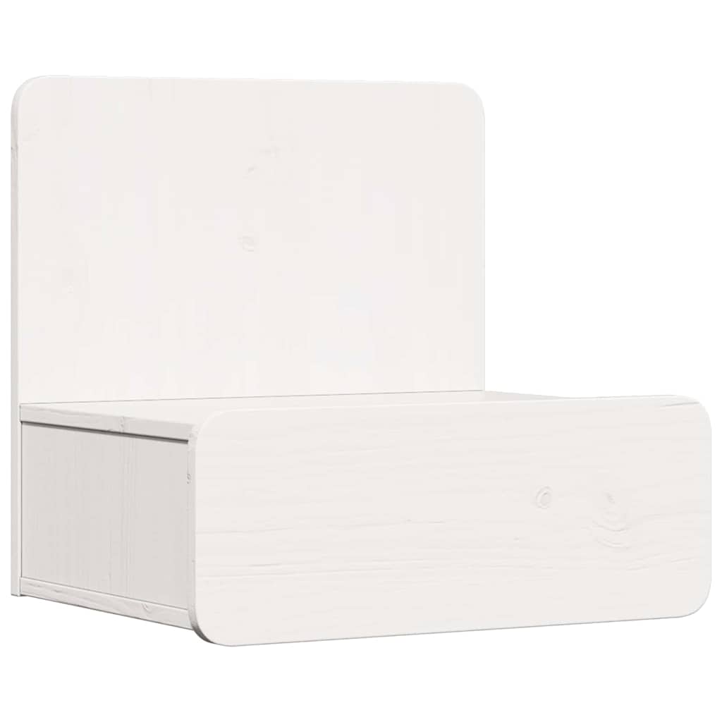 Comodino Bianco 44 x 32,5 x 40 cm Legno di pino massello