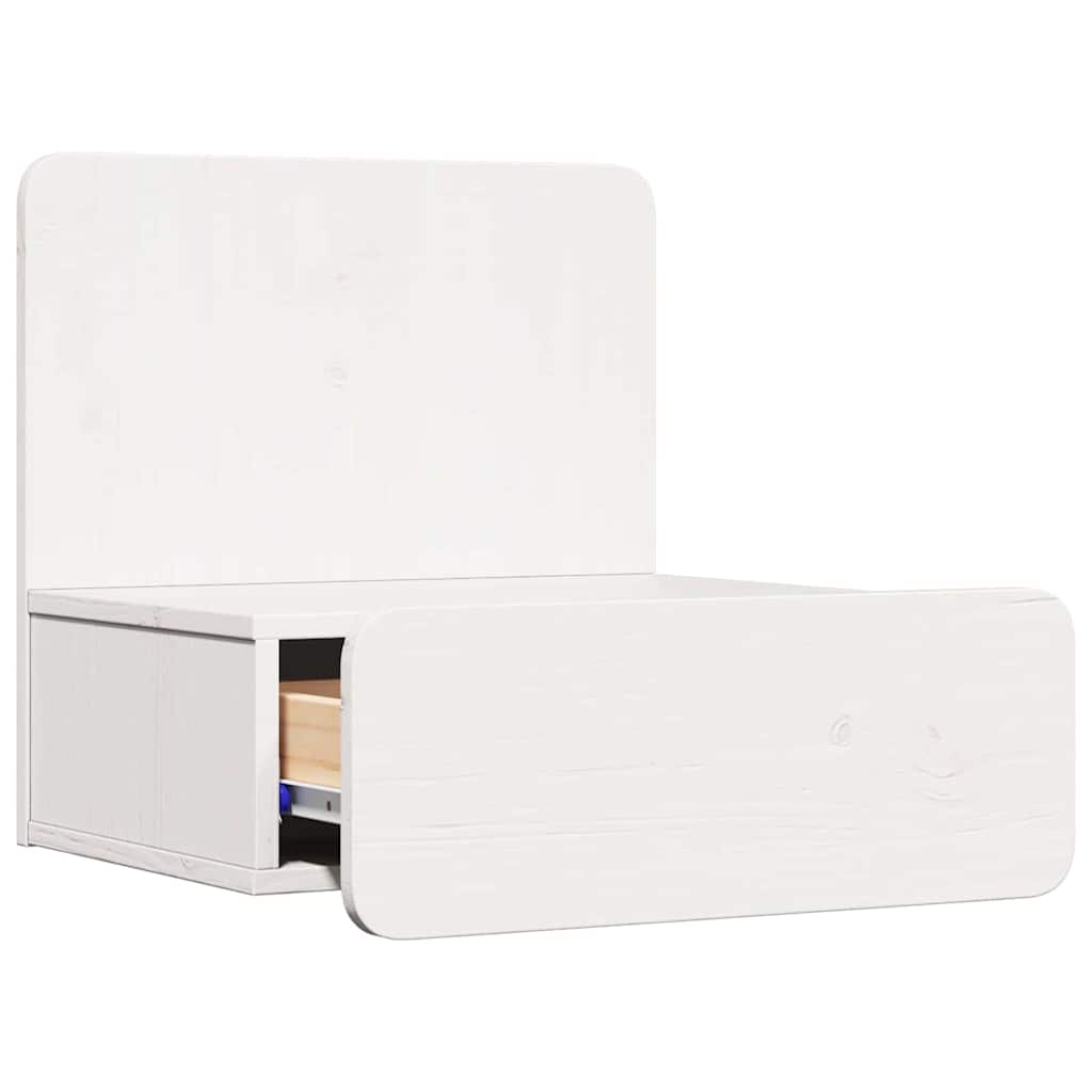 Comodino Bianco 44 x 32,5 x 40 cm Legno di pino massello