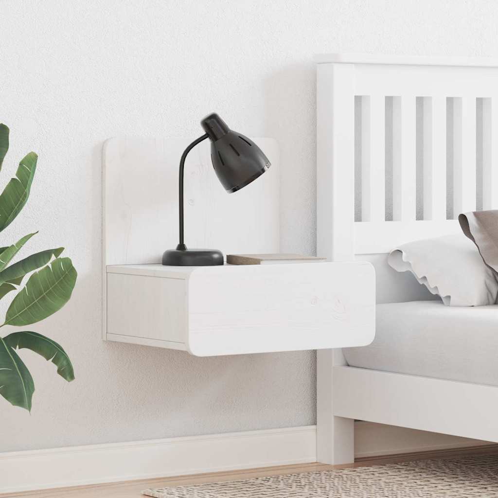 Comodino 2 pcs Bianco 44 x 32,5 x 40 cm Legno di pino massello