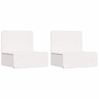 Comodino 2 pcs Bianco 44 x 32,5 x 40 cm Legno di pino massello