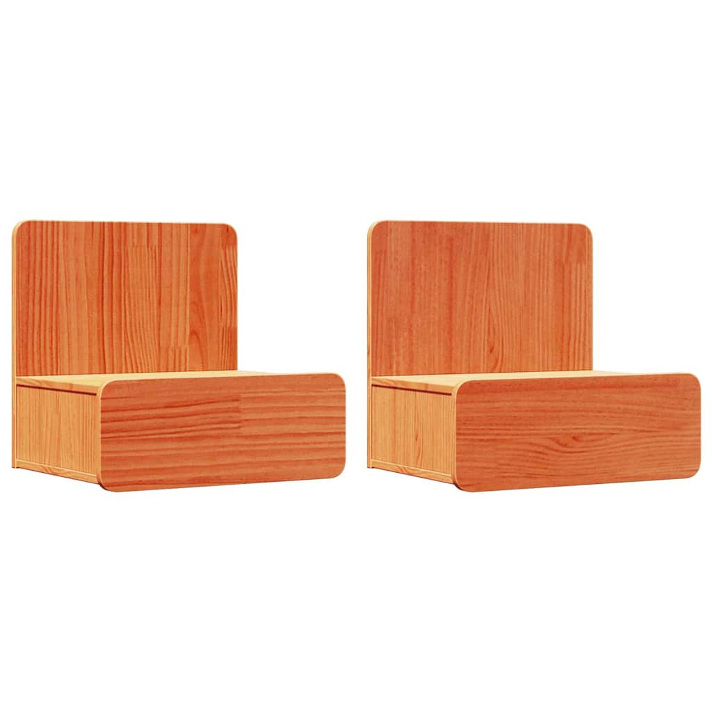 Comodino con cassetto 2 pcs Marrone cerato 44 x 32,5 x 40 cm