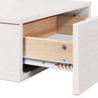 Comodino Bianco 42 x 32,5 x 40 cm Legno di pino massello