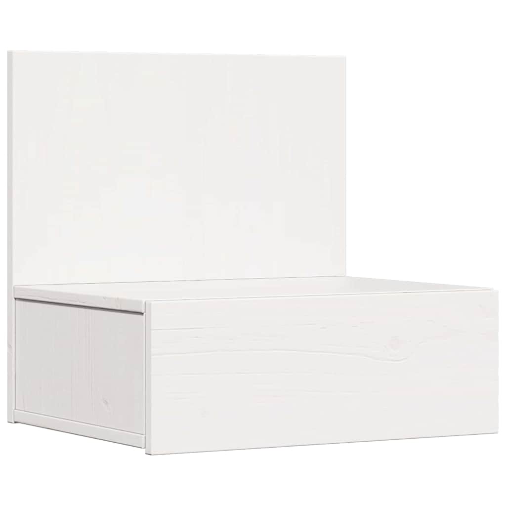 Comodino Bianco 42 x 32,5 x 40 cm Legno di pino massello