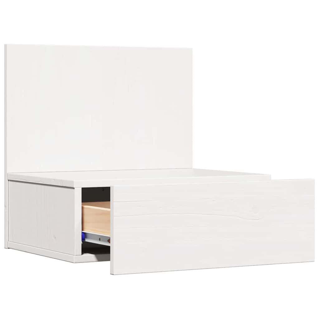 Comodino Bianco 42 x 32,5 x 40 cm Legno di pino massello