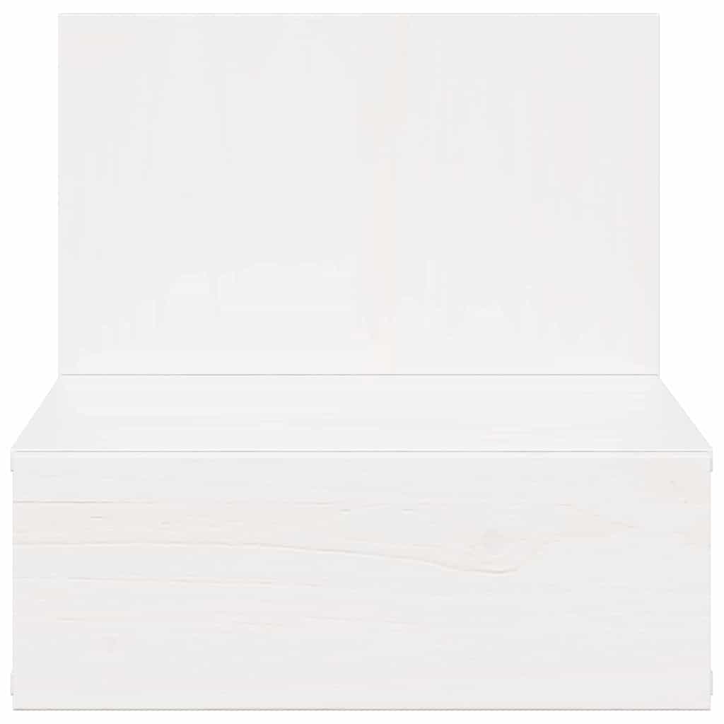 Comodino Bianco 42 x 32,5 x 40 cm Legno di pino massello