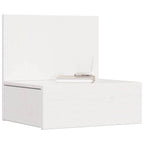 Comodino Bianco 42 x 32,5 x 40 cm Legno di pino massello