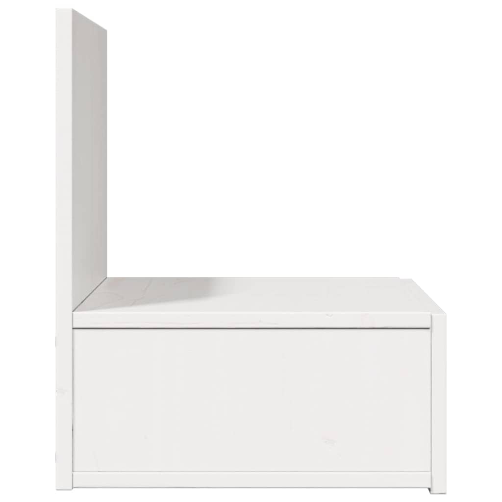 Comodino Bianco 42 x 32,5 x 40 cm Legno di pino massello