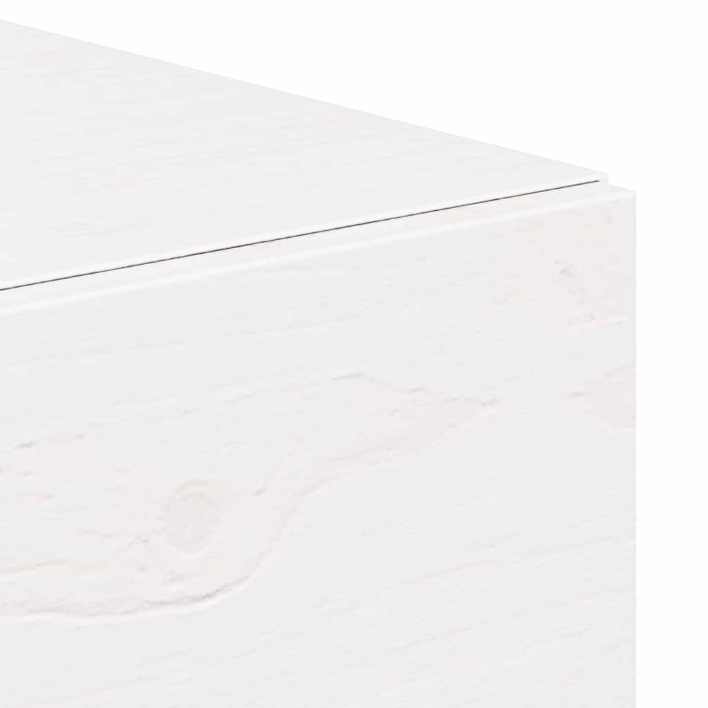 Comodino 2 pcs Bianco 42 x 32,5 x 40 cm Legno di pino massello
