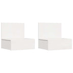Comodino 2 pcs Bianco 42 x 32,5 x 40 cm Legno di pino massello