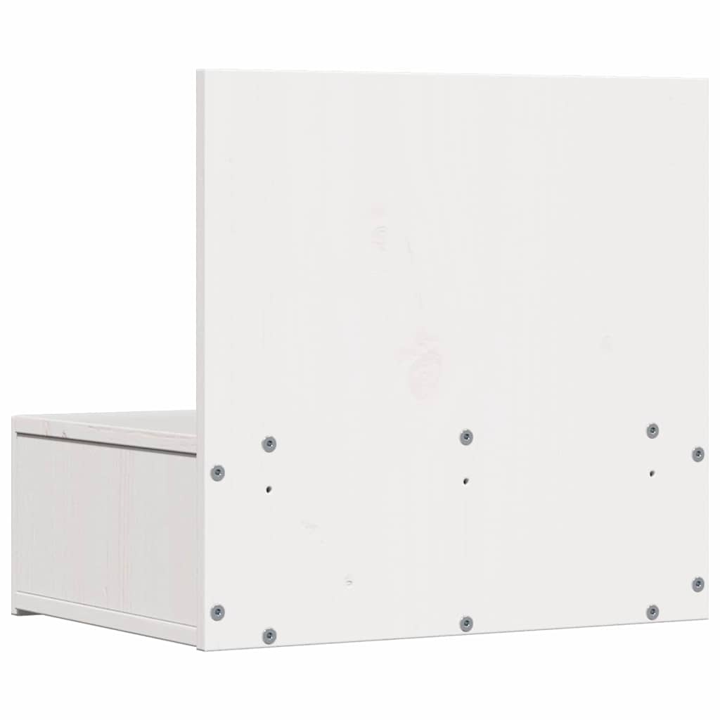 Comodino 2 pcs Bianco 42 x 32,5 x 40 cm Legno di pino massello