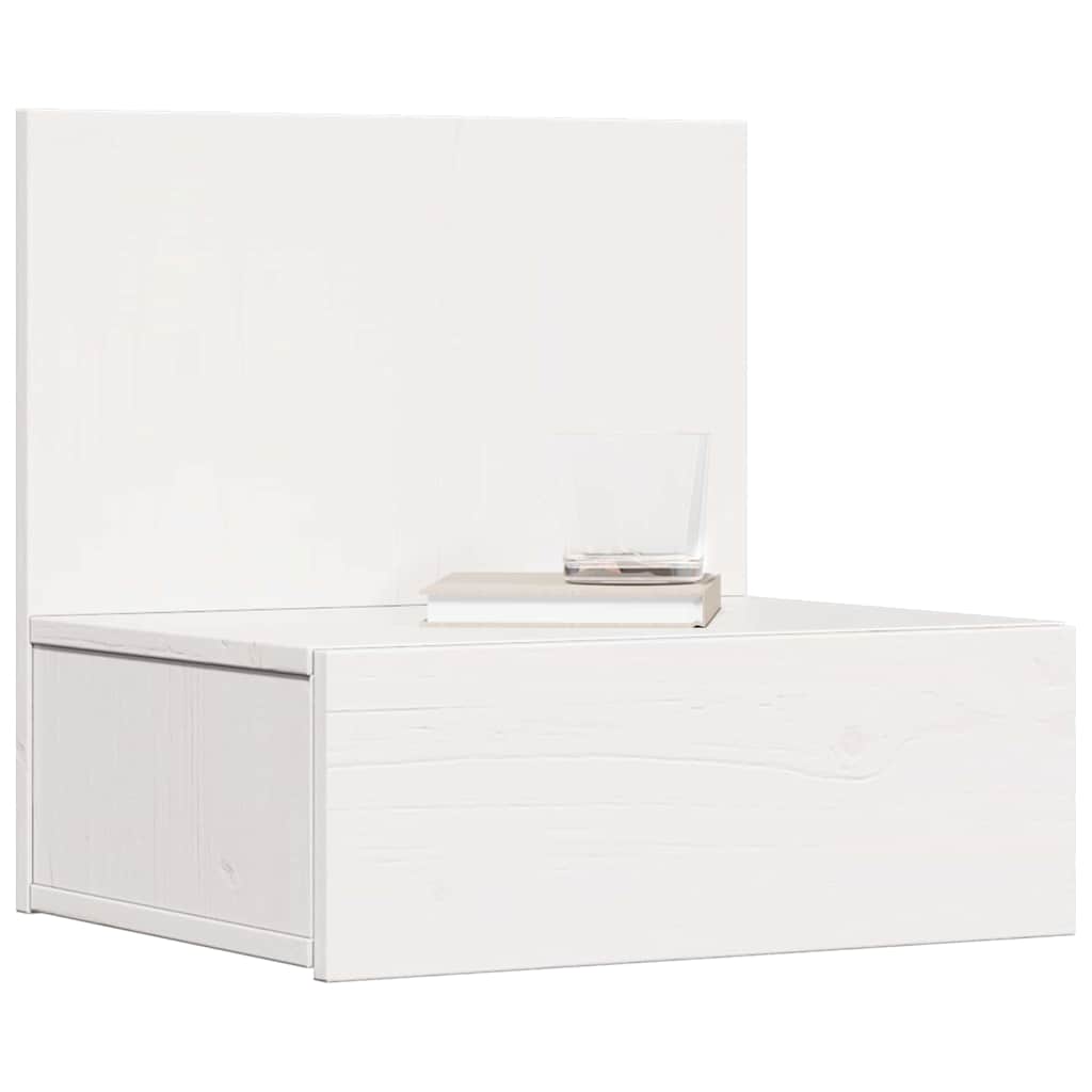Comodino 2 pcs Bianco 42 x 32,5 x 40 cm Legno di pino massello