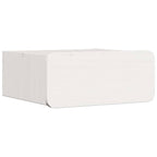 Comodino Bianco 39 x 34 x 16,5 cm Legno di pino massello