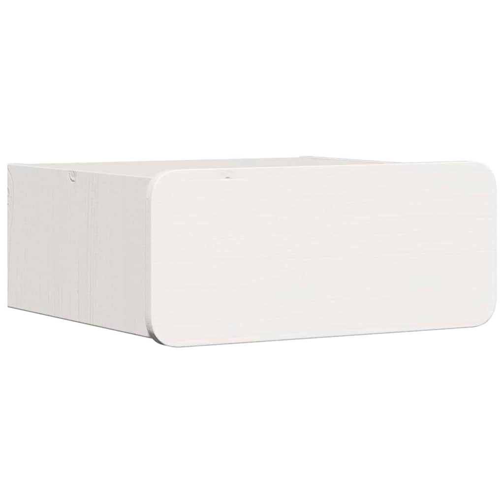 Comodino Bianco 39 x 34 x 16,5 cm Legno di pino massello