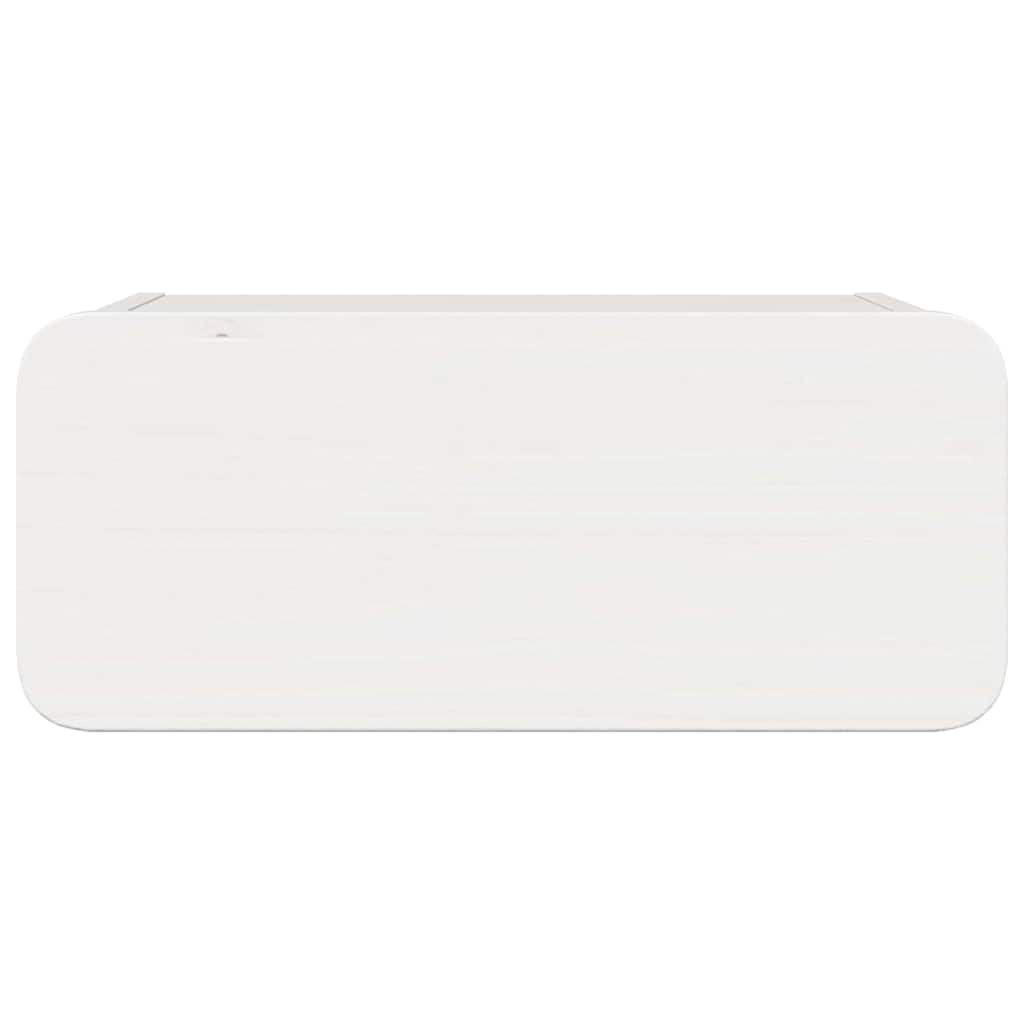 Comodino Bianco 39 x 34 x 16,5 cm Legno di pino massello