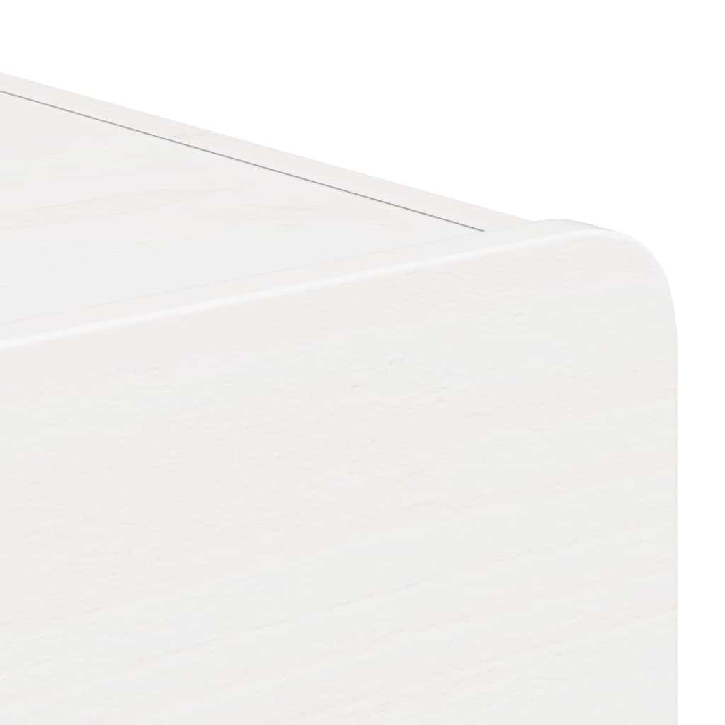 Comodino 2 pcs Bianco 39 x 34 x 16,5 cm Legno di pino massello