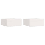 Comodino 2 pcs Bianco 39 x 34 x 16,5 cm Legno di pino massello