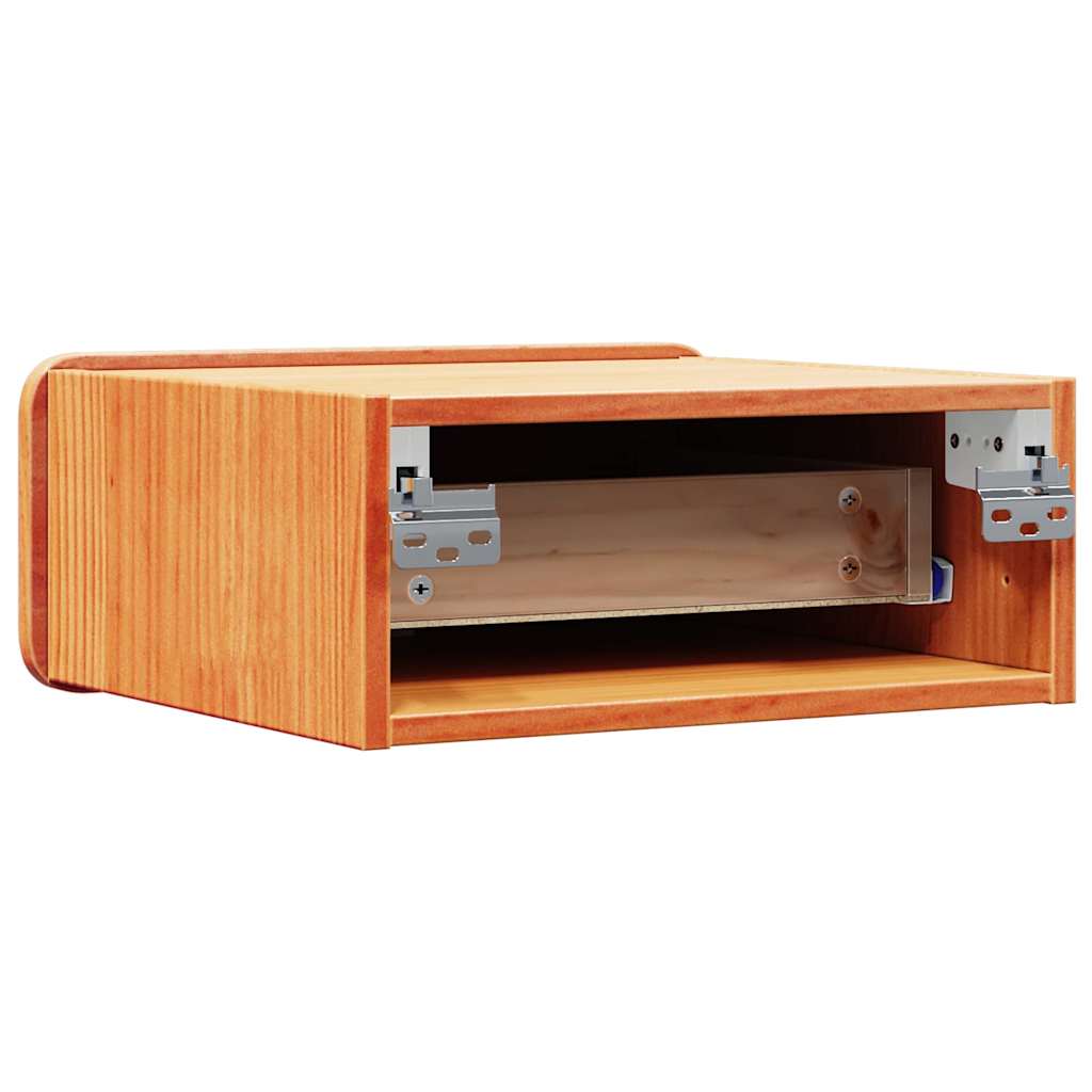 Comodino con cassetto Marrone cerato 39 x 34 x 16,5 cm