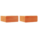 Comodino con cassetto 2 pcs Marrone cerato 39 x 34 x 16,5 cm
