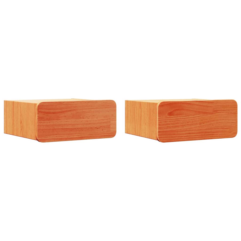 Comodino con cassetto 2 pcs Marrone cerato 39 x 34 x 16,5 cm