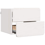 Comodino Bianco 39 x 34 x 33 cm Legno di pino massello