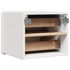 Comodino 2 pcs Bianco 39 x 34 x 33 cm Legno di pino massello