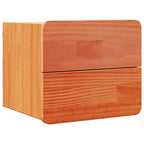 Comodino Marrone cerato 39 x 34 x 33 cm Legno di pino massello